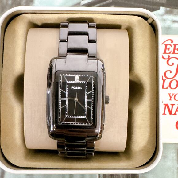 Fossil CE1032 Ceramic Dress Black Dial Ladies Watch main image 5
